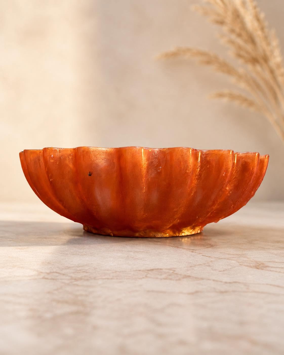 Orange dish for any purpose side view