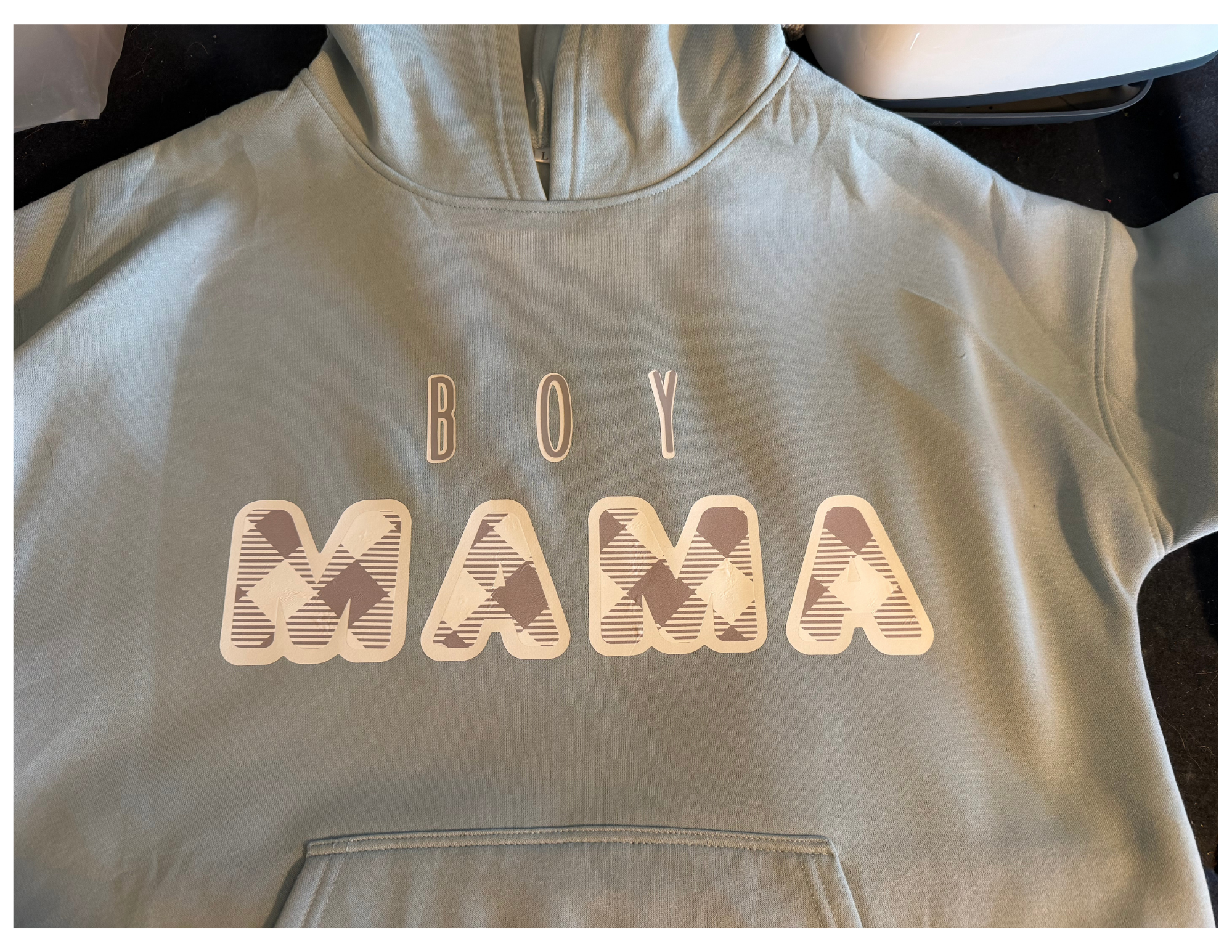 Boy Mama embroidered hoodie