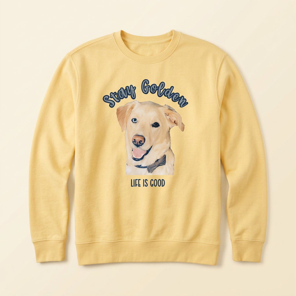 Yellow lab portrait sweatshirt