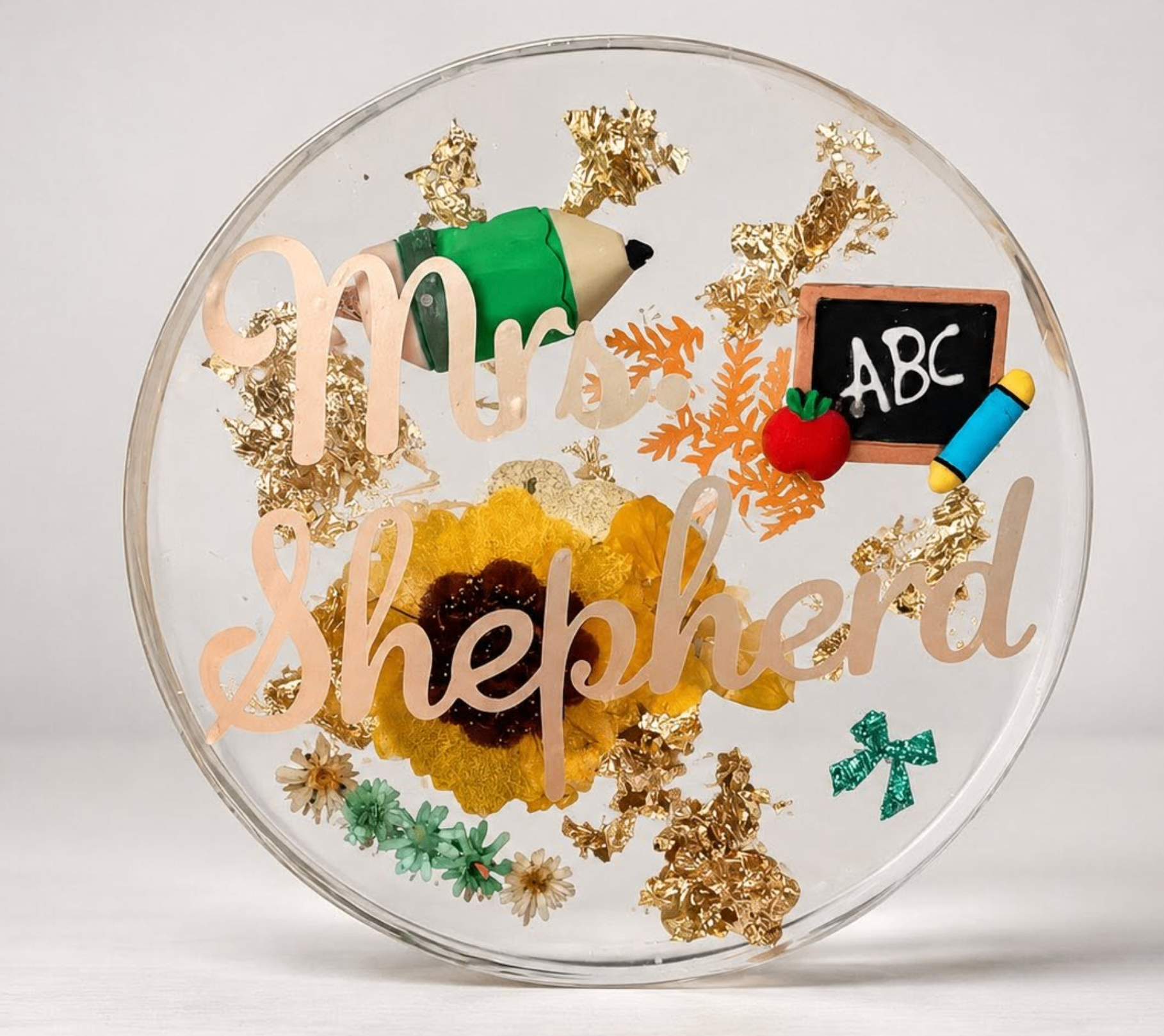 Mrs. Shephard resin plaque