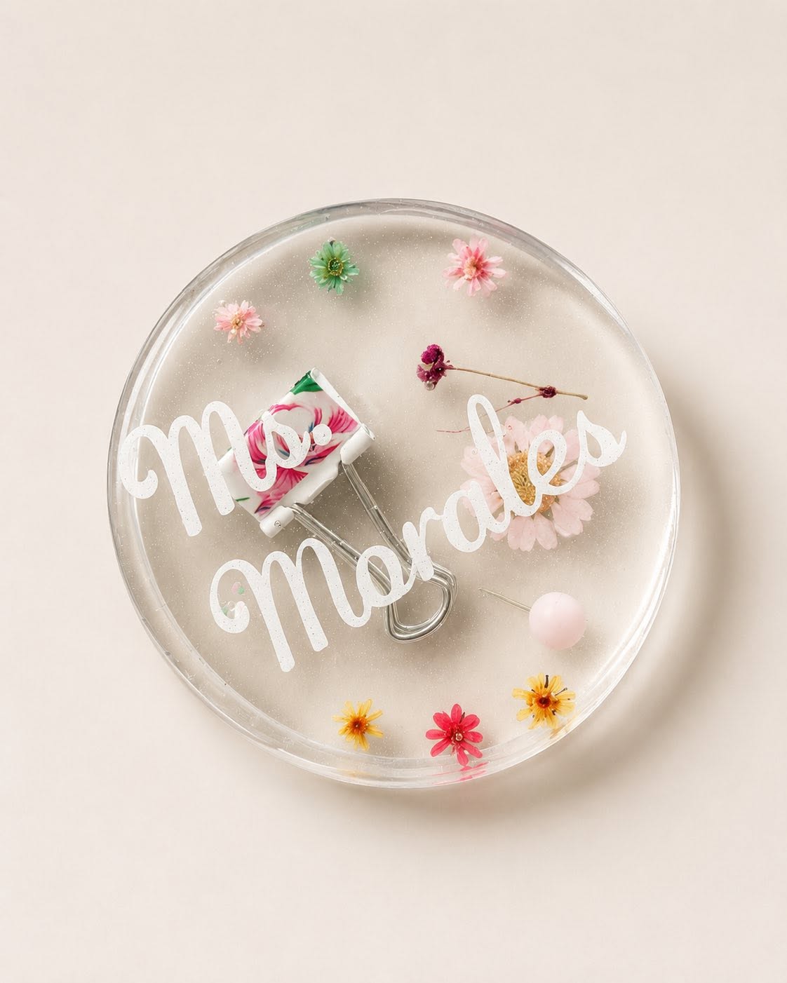 Mrs Morales teacher resin name plaque