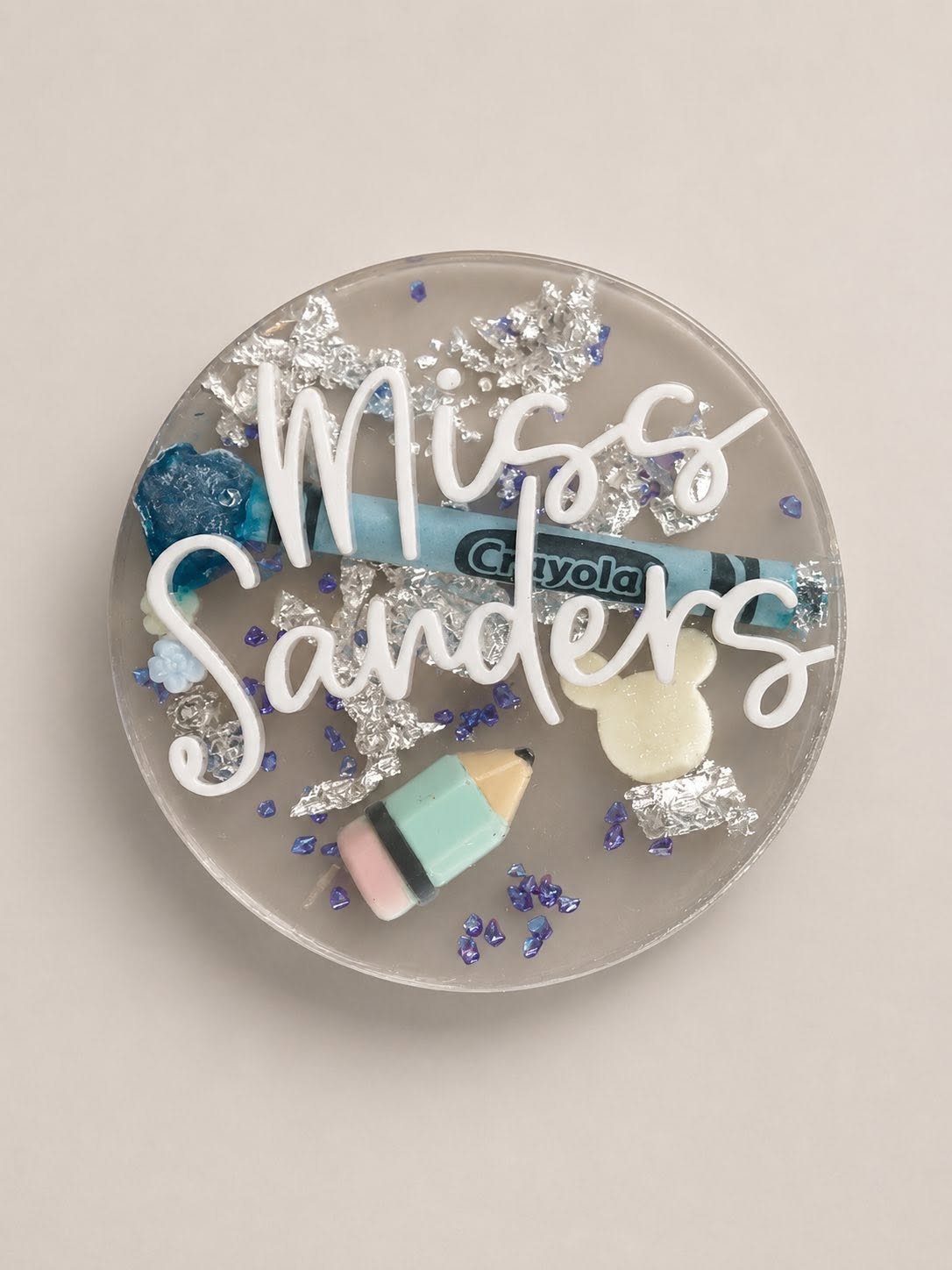 Miss Sanders teacher resin name plaque