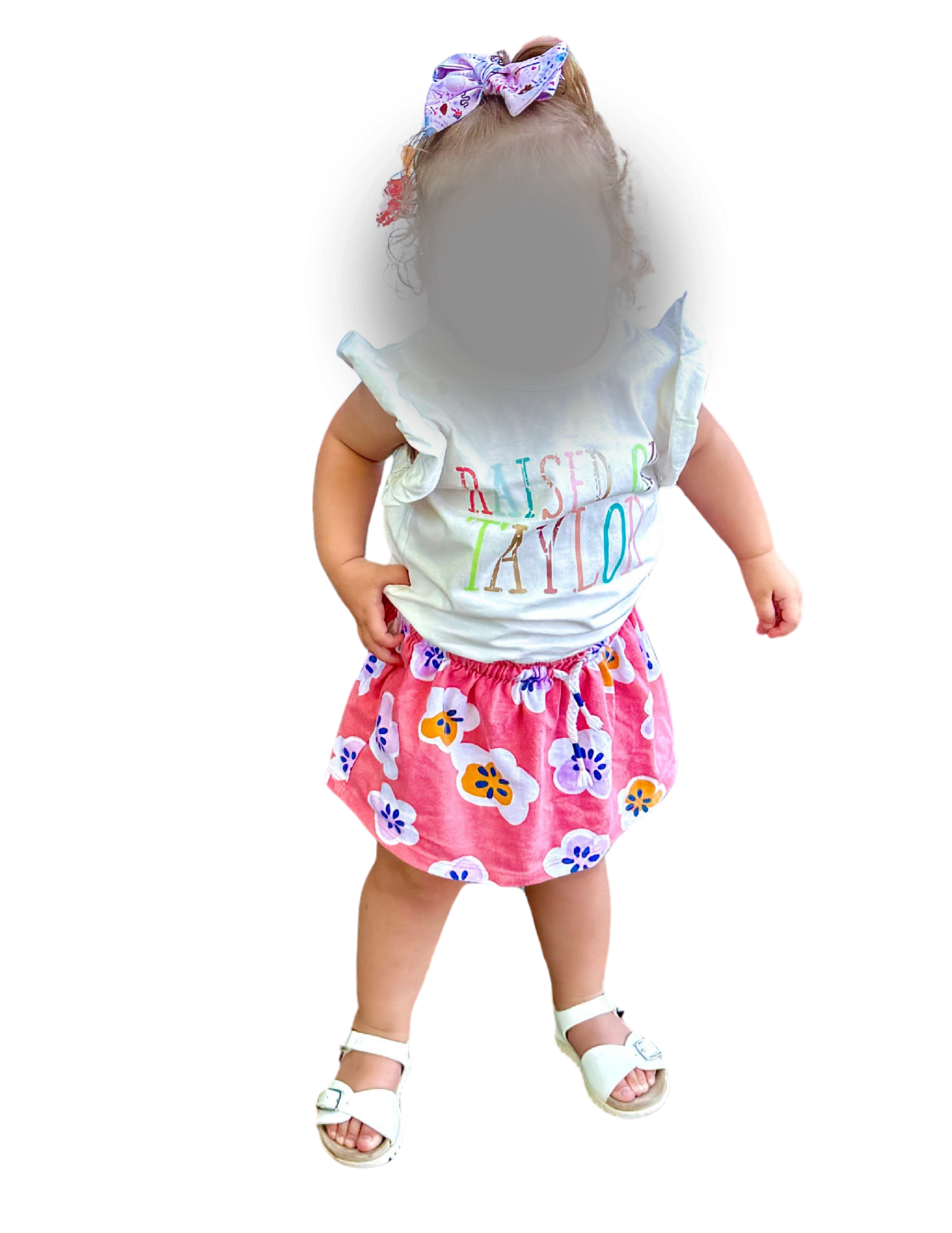 Personalized toddler floral outfit