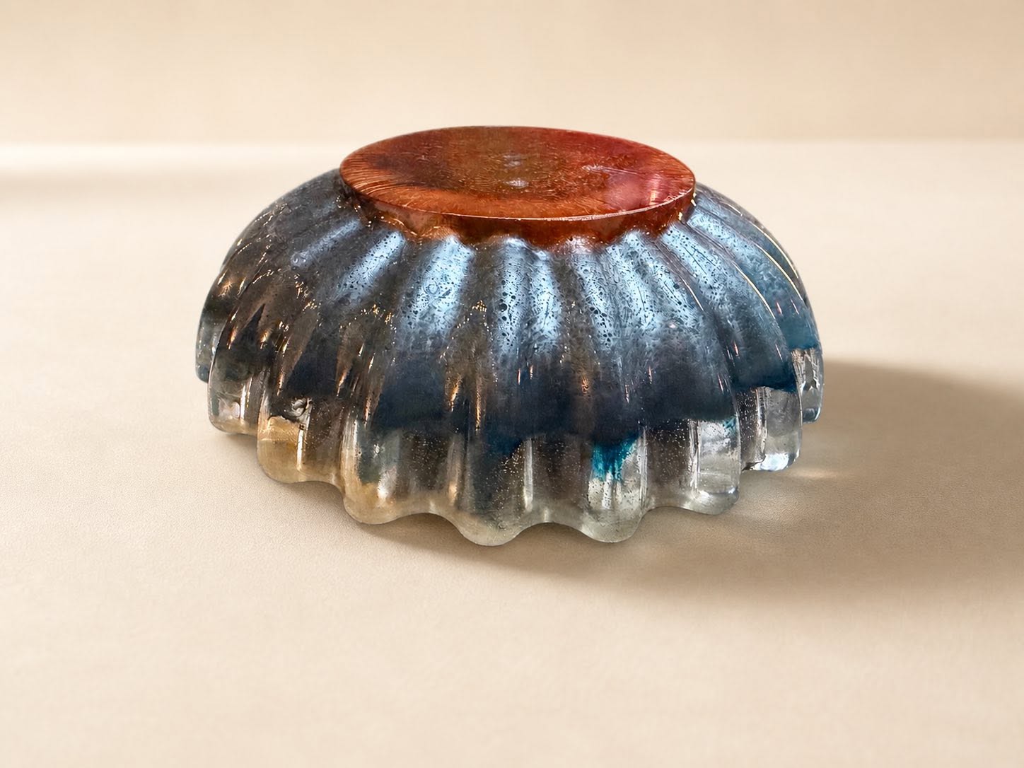 Blue ombre dish for any purpose bottom