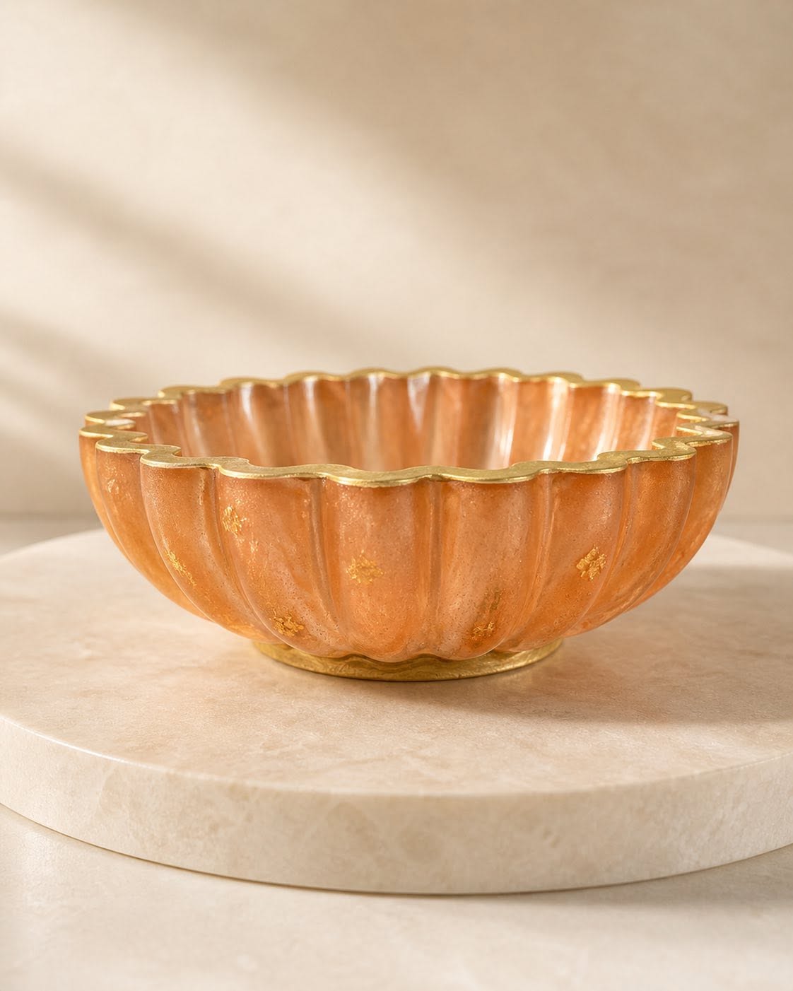 Orange and gold dish for any purpose