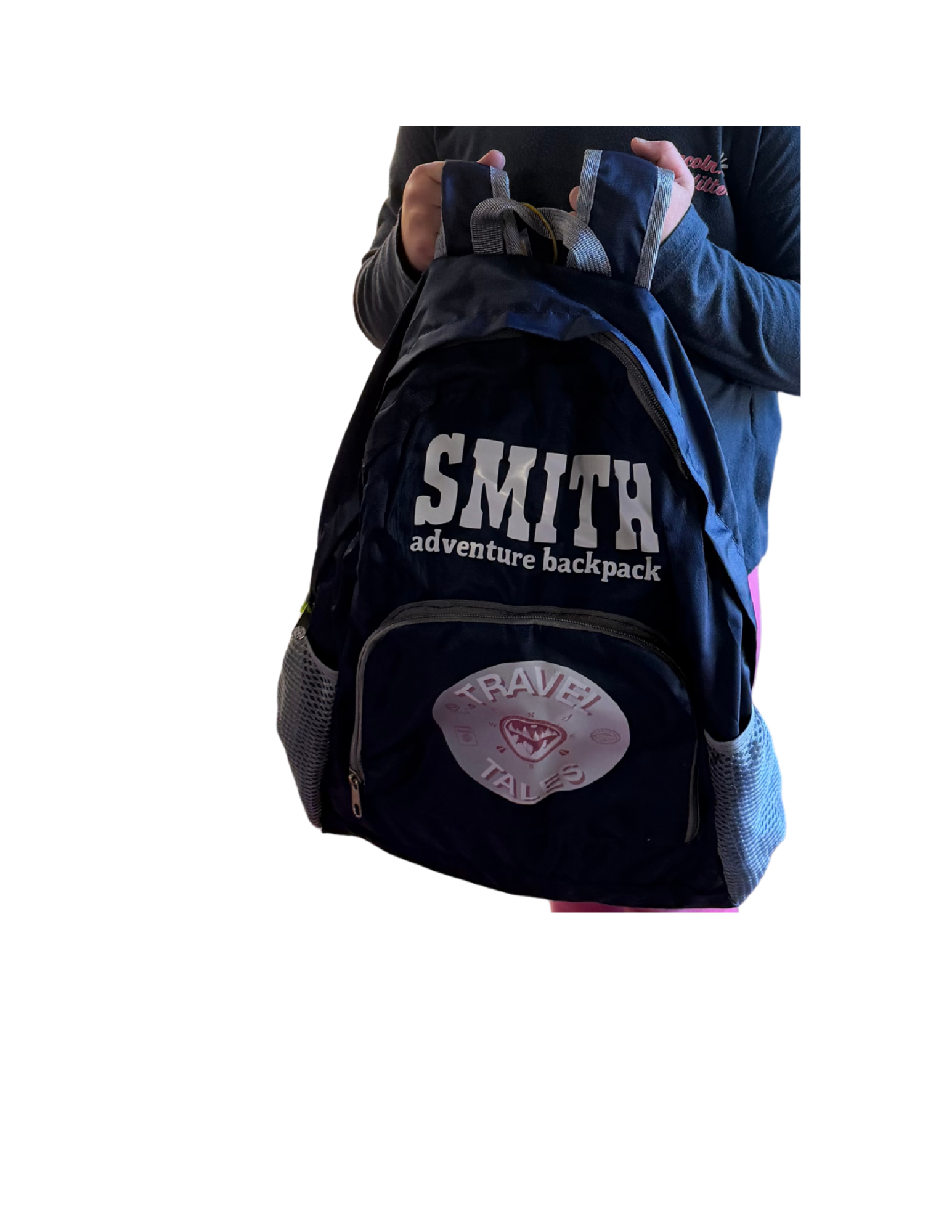 Personalized Smith adventure backpack in navy