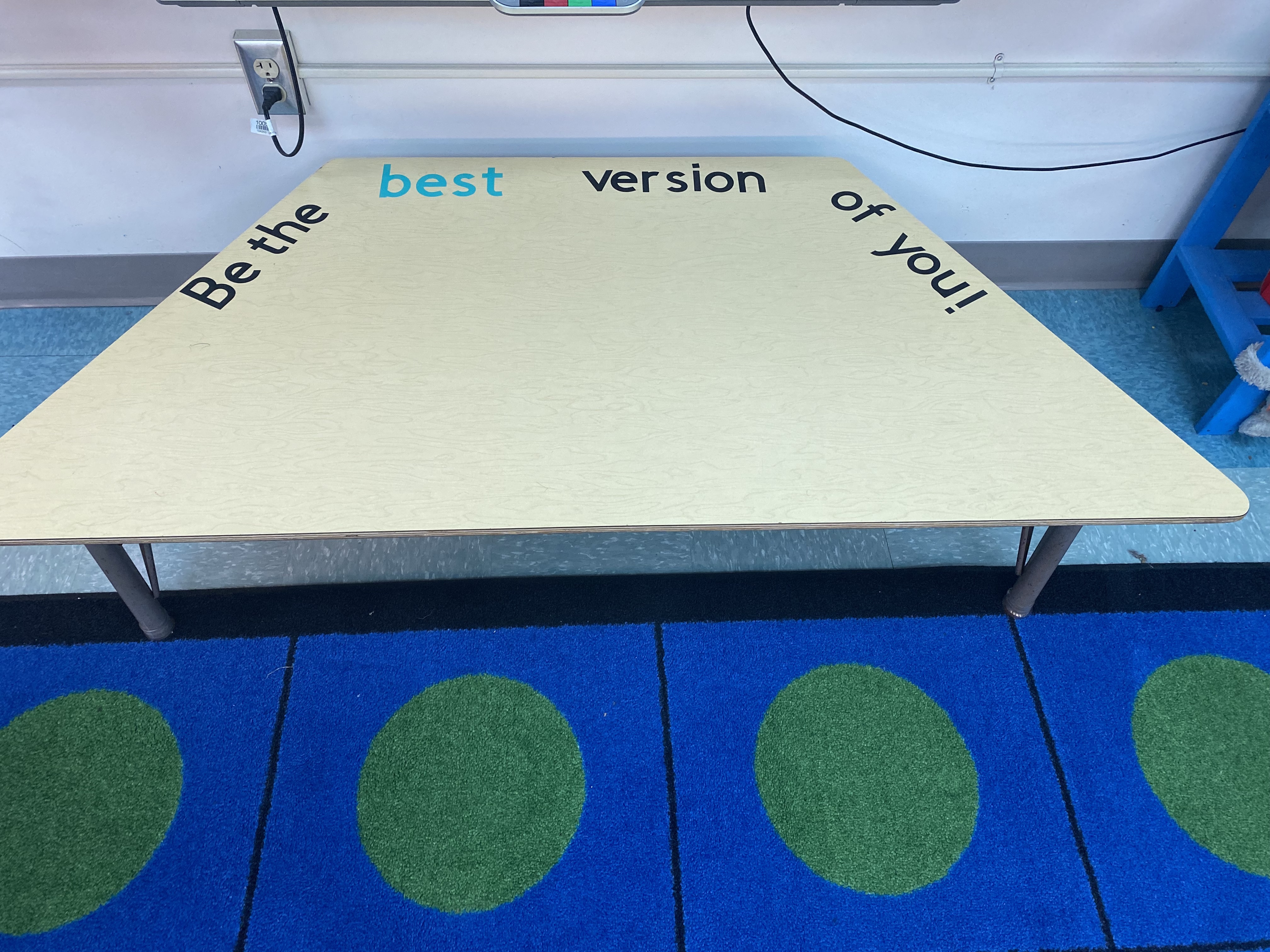 Be the best version of you classroom table