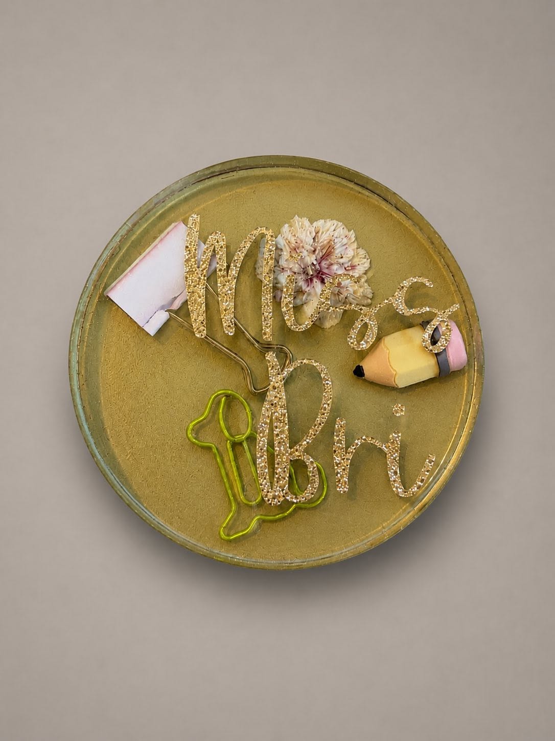 Miss Bri teacher resin name plaque