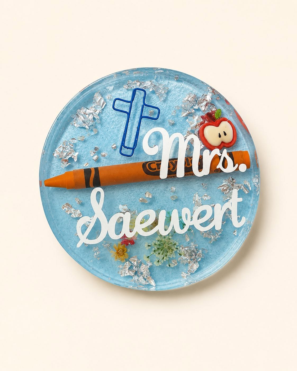 Mrs Saewert teacher resin name plaque